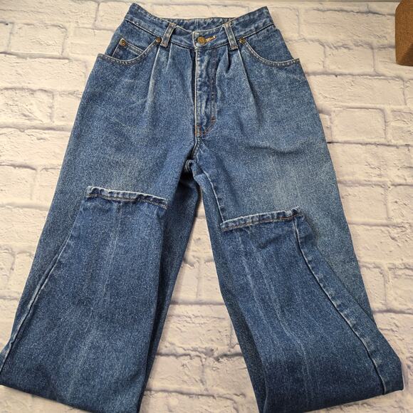 Vintage Jordache Women's Jeans Pleated Tapered Dark Wash sz 26 SEE MEASUREMENTS - Picture 11 of 16